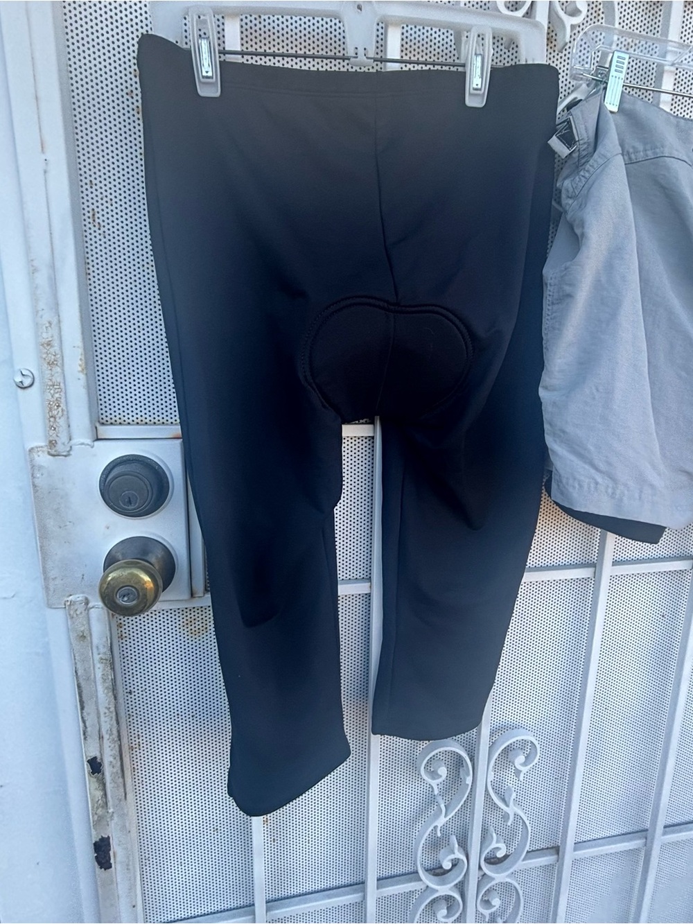 Set of 2-women XL blk. cycling Shebest padded capris 19" inseam/Opearl shorts - Picture 4 of 15
